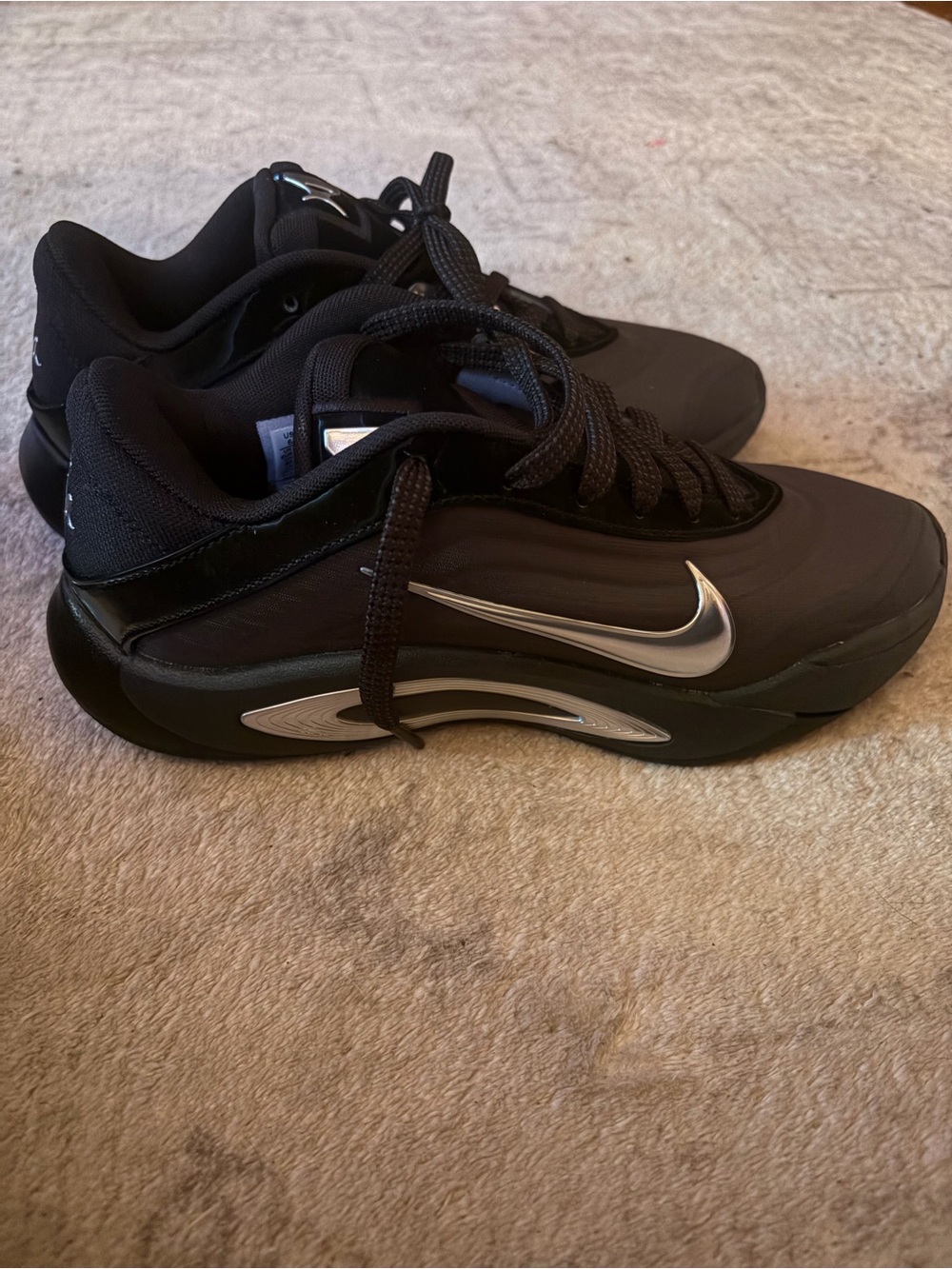 Nike Black and Silver Low-Top Sneakers